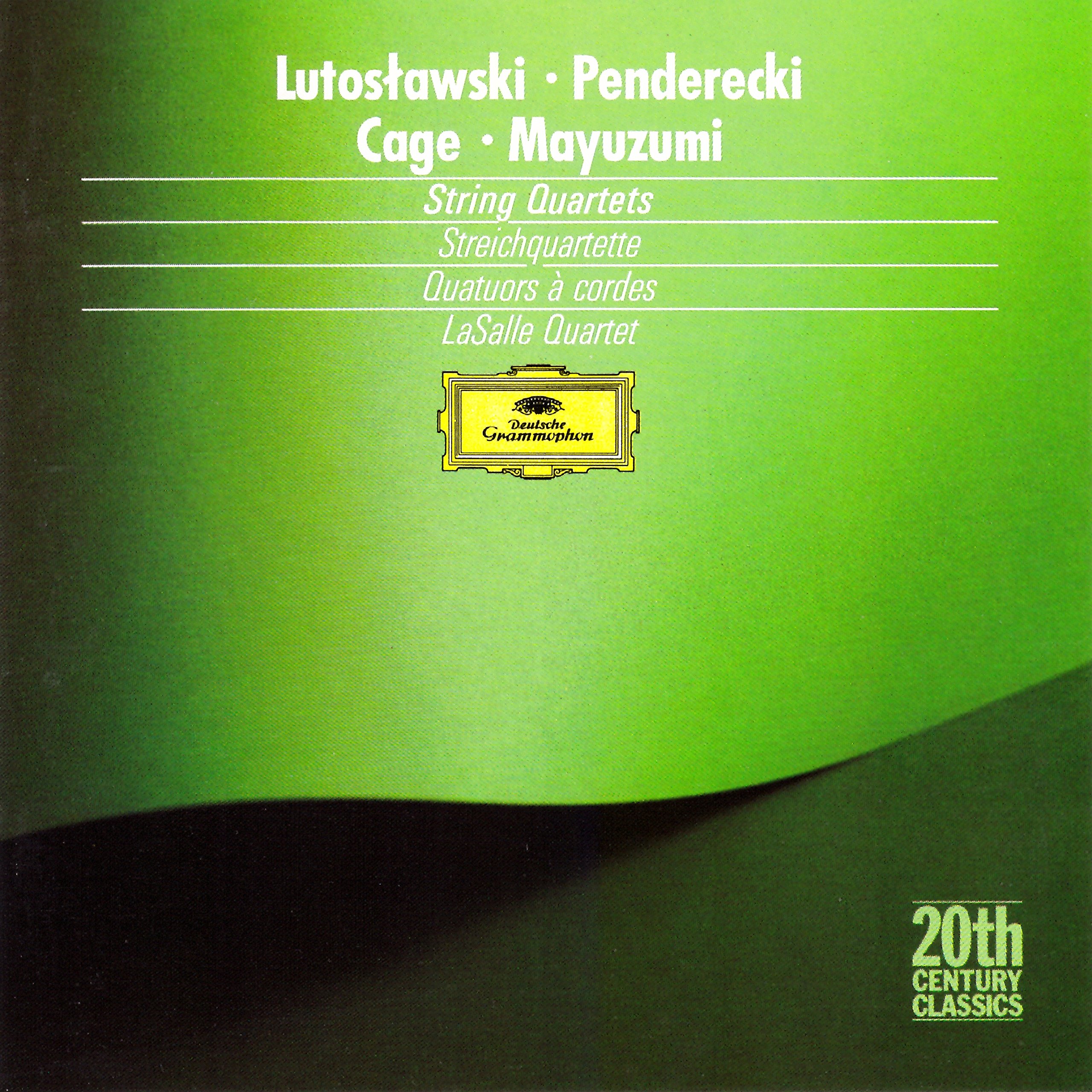 Lutoslawski, Penderecki, Cage, [Audio CD] Kirstein, Jack; ; Meyer, Henry; Levin, Walter; Kam