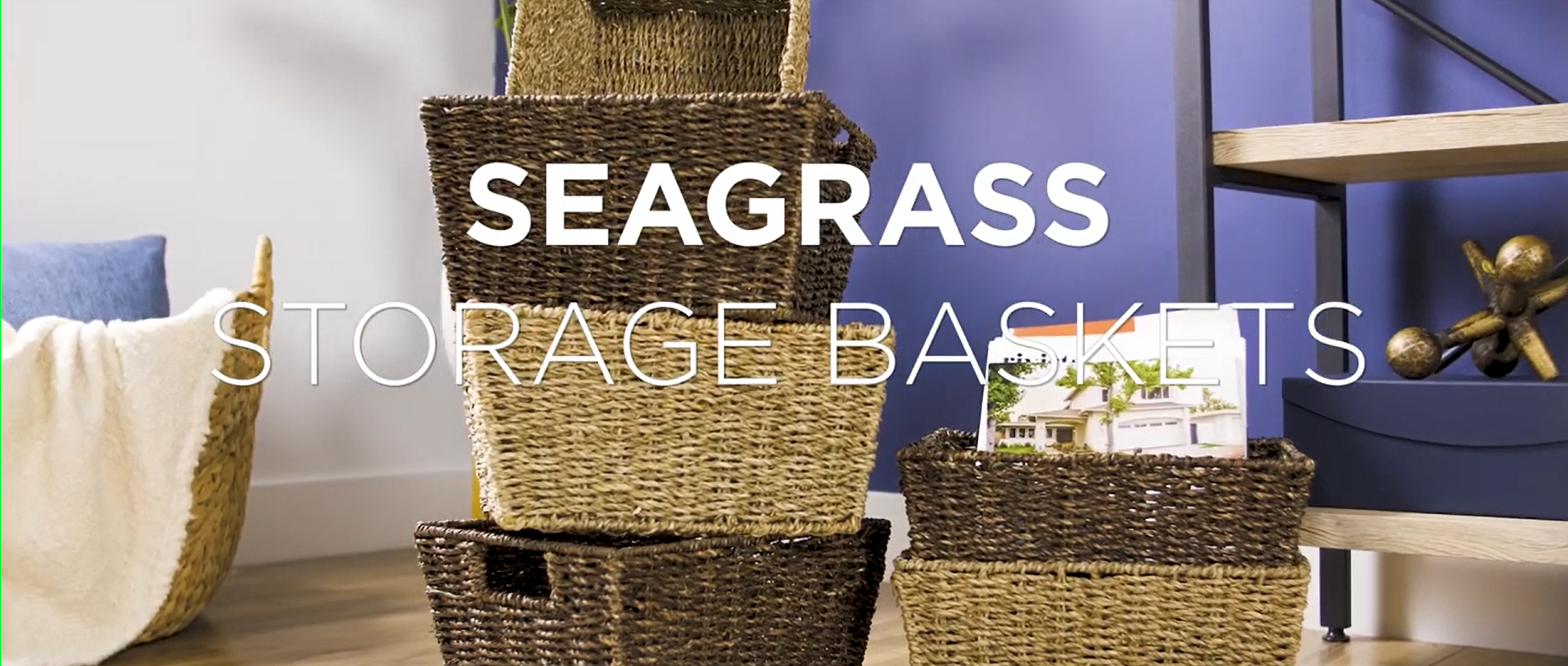 Compactor Hand-woven Basket ETNA 31 X 24 X 14 Cm Beige