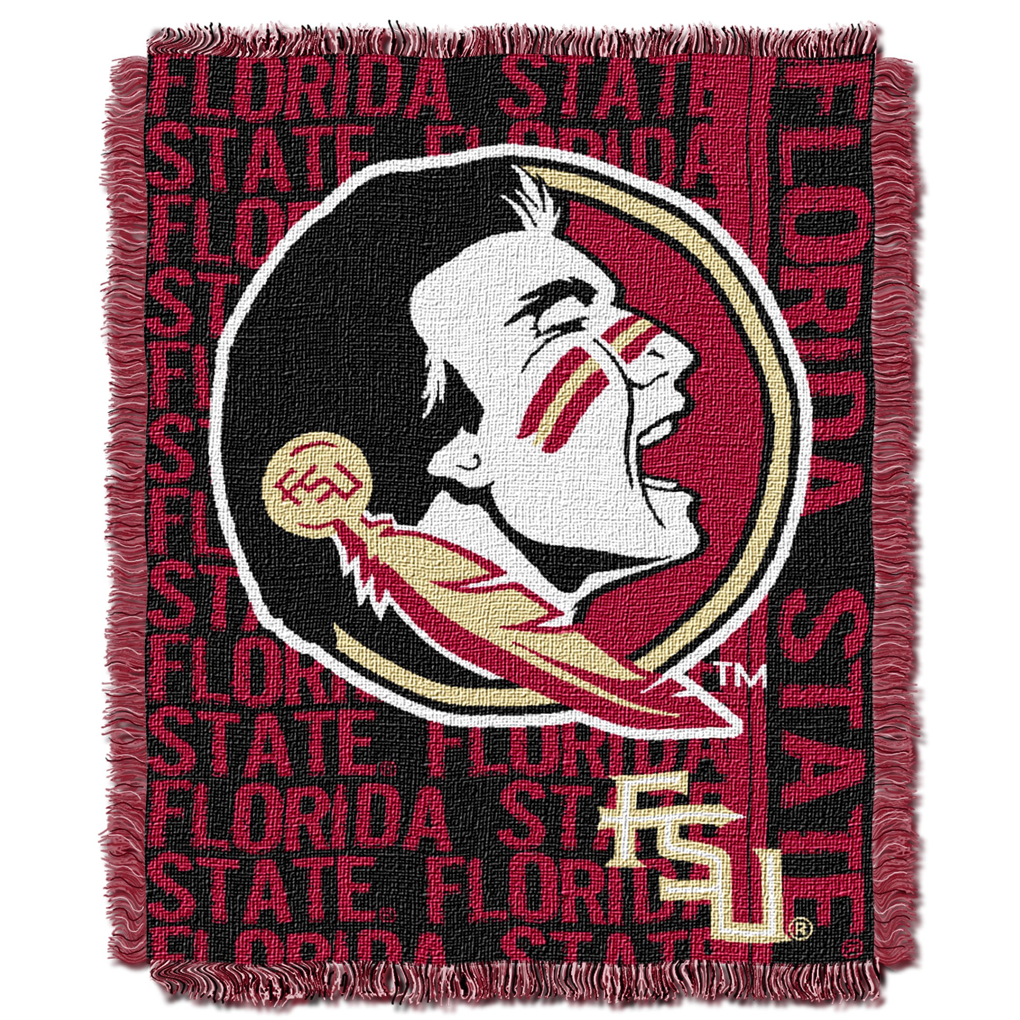 Officially Licensed NCAA "Double Play" Triple Woven Jacquard Throw Blanket, 48" x 60", Multi Color