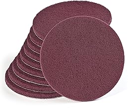 Wfix Lot de 10 éponges abrasives Auto-Aggripant pour Ponceuse Excentrique 150 mm P120-180 - Moyenne grossière - Rouge - Éponge de Polissage 150 mm pour métal avec Acier Inoxydable, Pierre, Bois