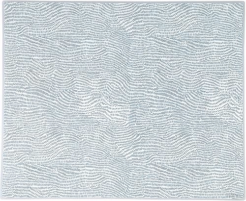 Miniatura 1 de Mintrico Mantel individual para mesa de comedor, juego de 2 unidades, de silicona, resistente al calor, antideslizante (2, líneas azules)