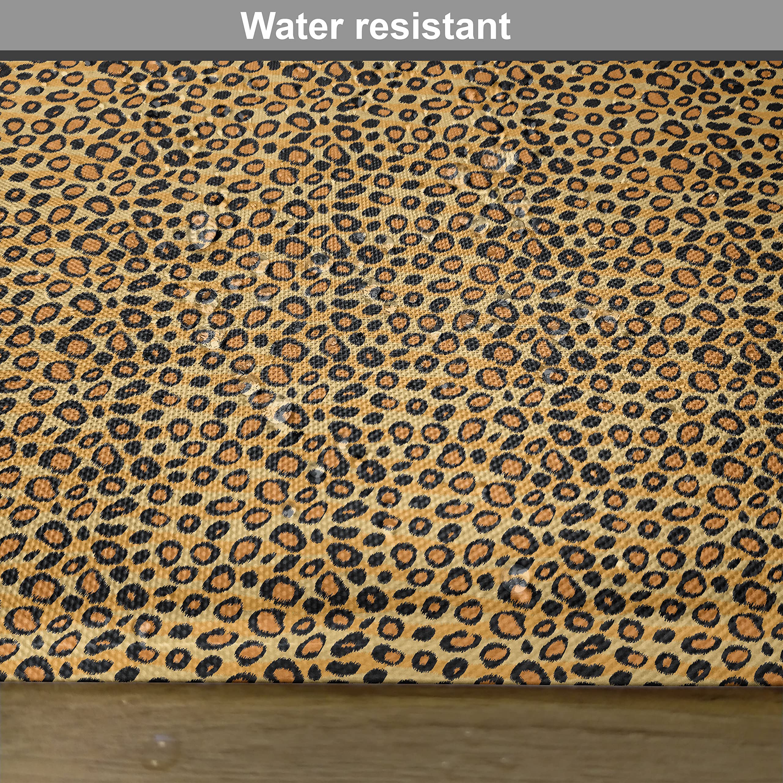 ABAKUHAUS Set Di 4 Tovagliette Americane In Tessuto Leopardo, Predator Animal, Lavabili In Lavatrice, Antimacchia, 45x30 Cm, Per Cene A Tema E Uso Quotidiano