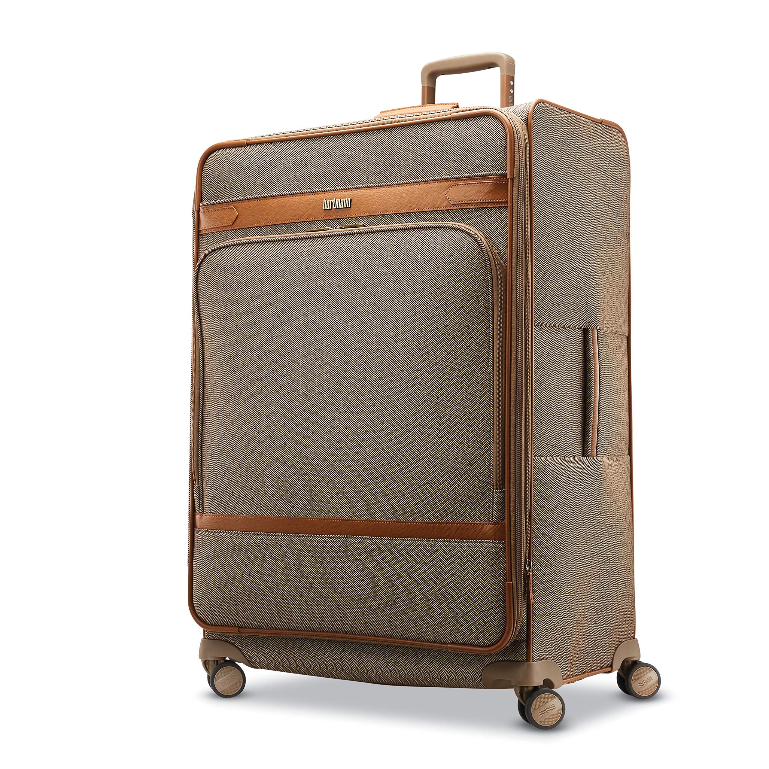 HartmannHerringbone Deluxe Extended Journey Expandable Spinner, Terracotta,  Checked-Large
