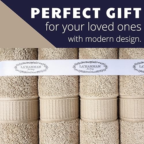 Miniatura 6 de LA' HAM MAM FINE LIVING Juego de toallas personalizadas con texto bordado, paquete de 2 toallas de mano de algodón turco altamente absorbentes y