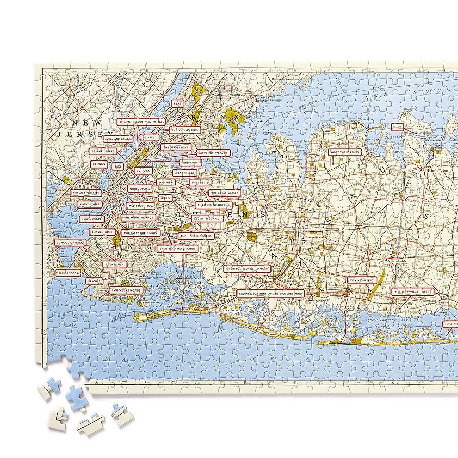 Amazon.com: Brass Monkey NYC Map 1,000 Piece Panoramic