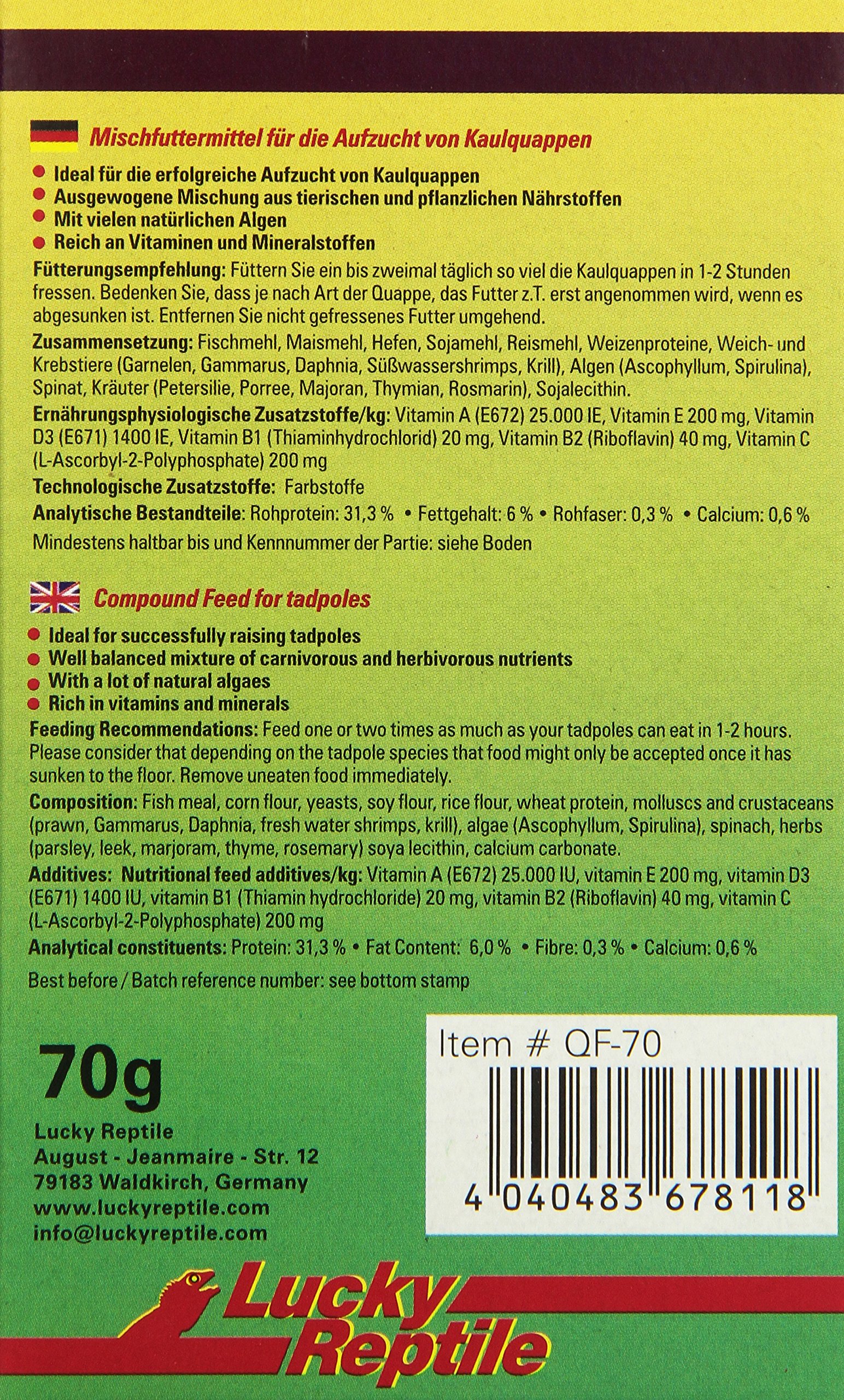 Lucky Reptile Cibo In Scatola Per Pogona 70g | Alimento Umido Per Draghi Barbuti | Nutrizione Completa - Foto 3
