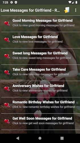 Love Messages for Girlfriend - Romantic Sms
