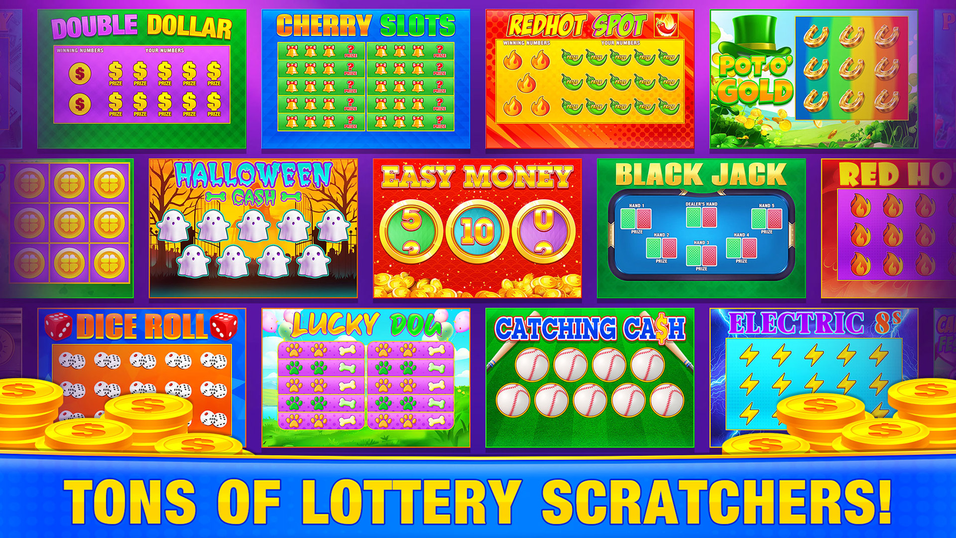 USA Lottery Scratchers Free Lotto Scratch Off, Lottery Ticket Scanner GameAmazon.co.jp