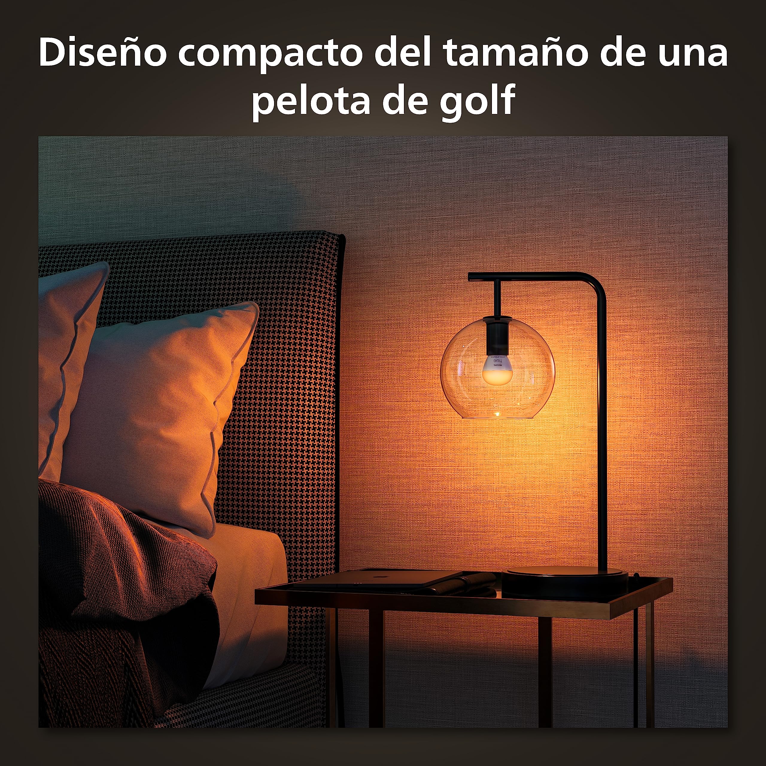 Philips Hue - Bombilla LED inteligente Esférica, casquillo E14, 5.1W 470 lúmens, Luz Blanca de Cálida a Fría, Compatible con Alexa y Google Home - Pack de 2
