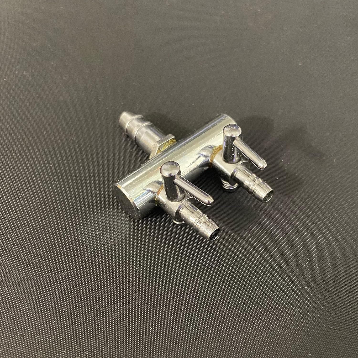 Aquarium Air Valve 2pcs,Flow Control Kit 2/4Way Air Splitter Chrome