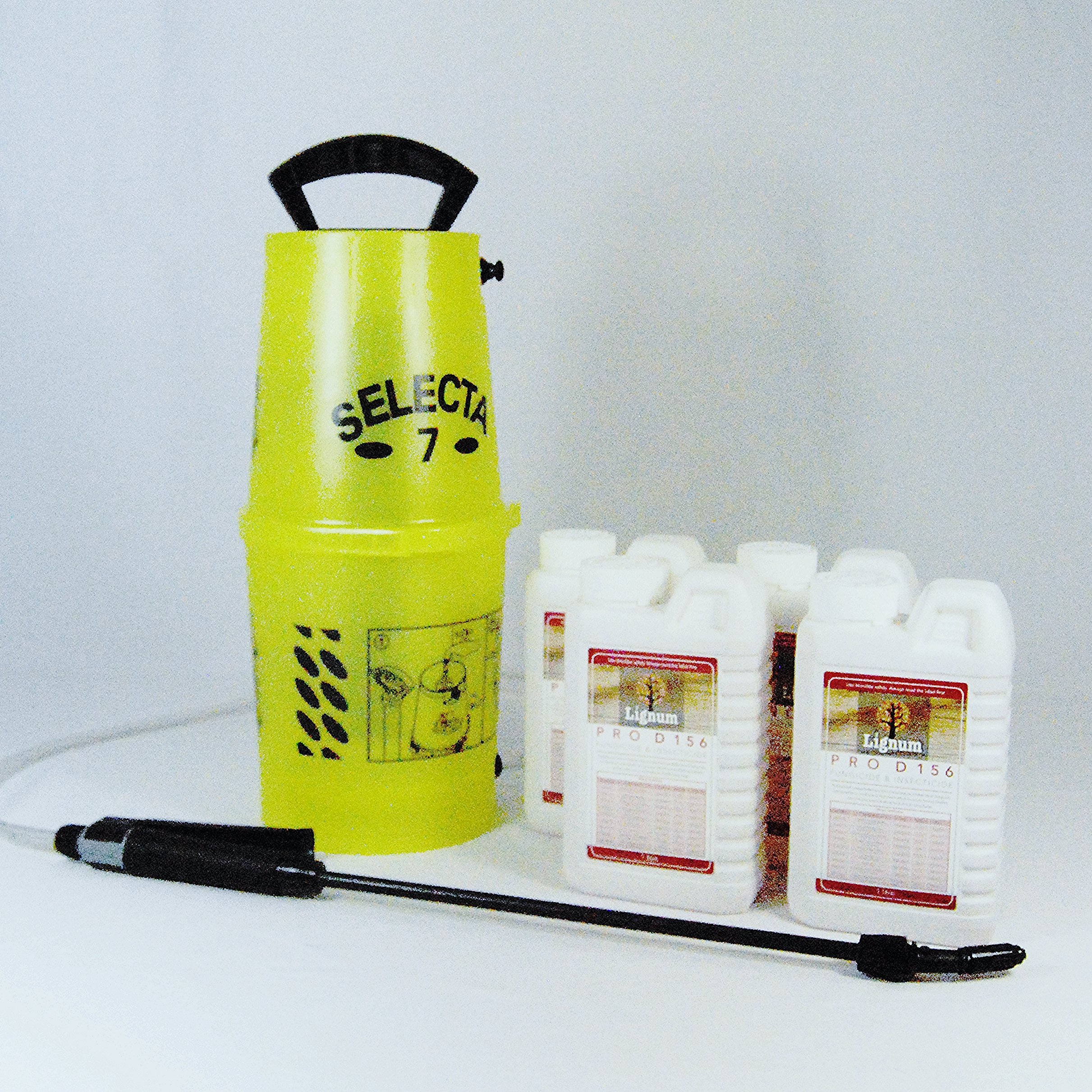 4 X 1L LIGNUM PRO D156 Concentrated Woodworm & Dry Rot Killer Wood Treatment Spray KIT (Each 1L Makes 25L)