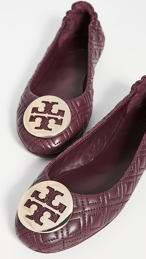 【未使用】TORY BURCH フラットシューズ QUILTED MINNIE Amazon.com | Tory Burch Women's Quilted Minnie Flats, Port