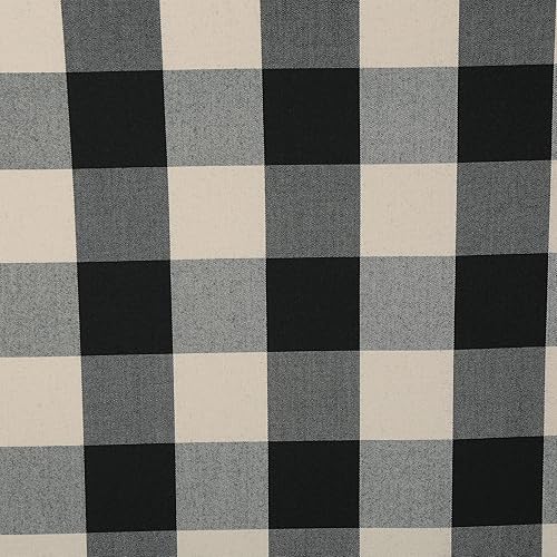 Miniatura 7 de Christopher Knight Home Kendal Silla decorativa tapizada tradicional estilo granja, tablero de ajedrez negro, negro mate, 29.5 pulgadas de