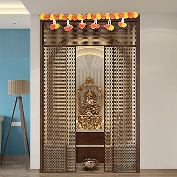 Perpetual Toranam for Entrance Door - Marigold Flowers Garlands Toran for Main Door Decoration, Traditional Bandhanwar Wall Hangings for Home Decoration (T-4D)