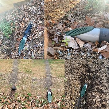 4 Inch Green Angled Drain Grate Yard Drain, Yard Drain Emitter for Sump Pump Discharge and Downspout Extensions, Protects Home Foundation and Reduces Water Ponding, Compatible with 4 Inch Connections