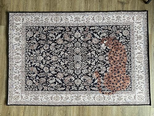 Alfombra de leopardo, alfombra de león, alfombra Jaguar, alfombra con estampado animal, alfombra lavable, alfombra turca, alfombra de 3 x 5, 6 x 9