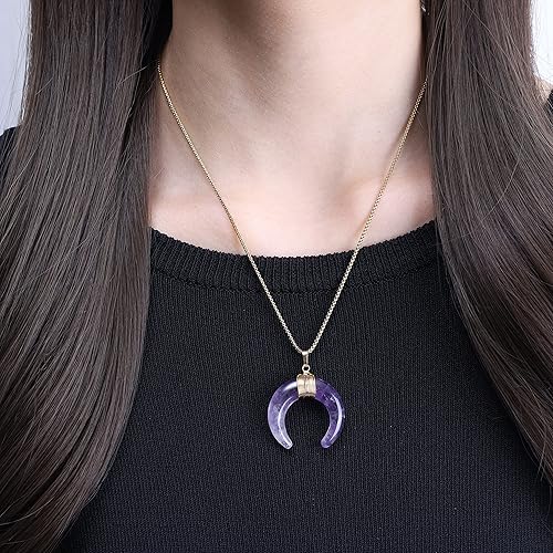 Miniatura 2 de COAI Collar de luna de cristal curativo para mujer