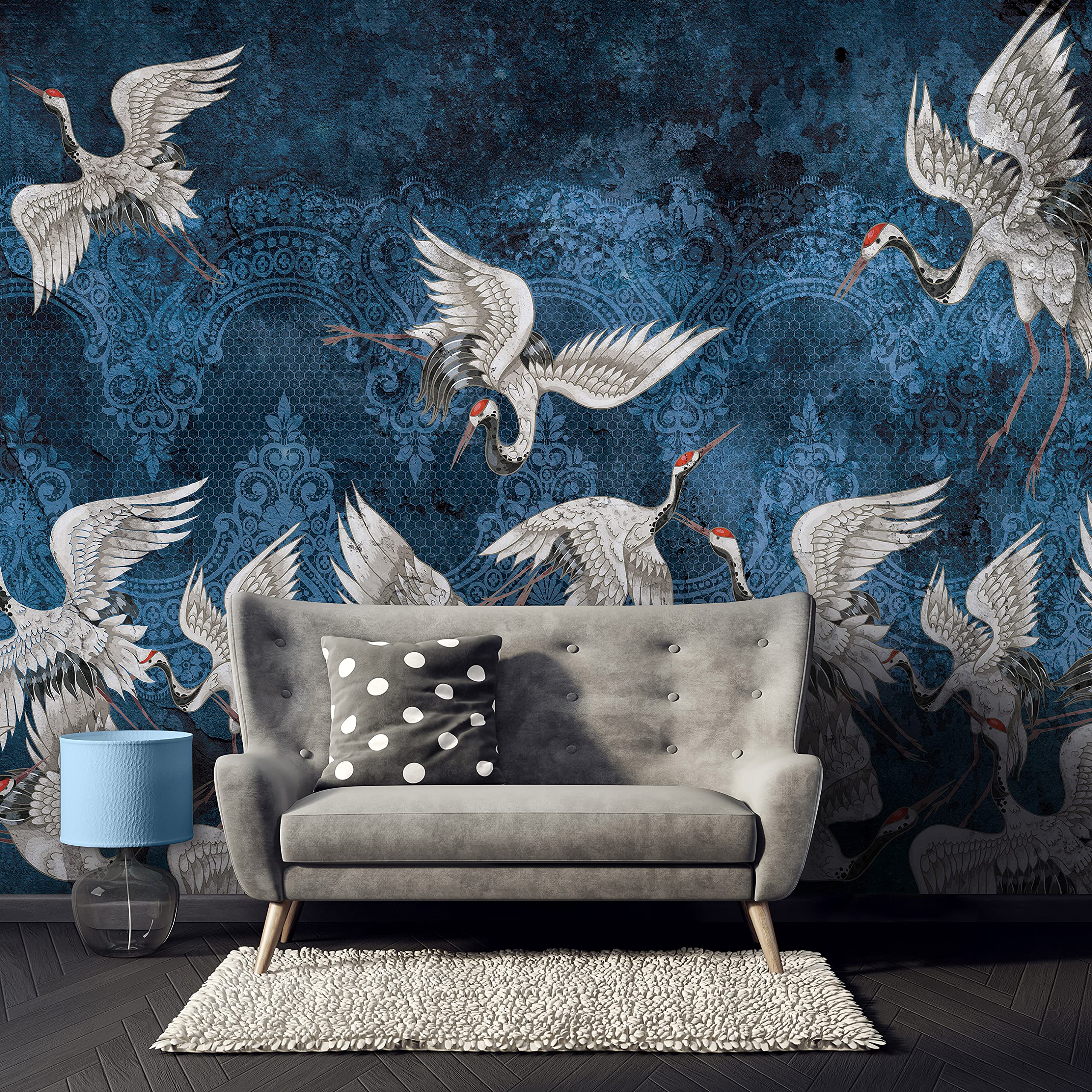 WallArena - Żurawie do tapet winylowych - VEXL (208 x 146 cm) 2 sztuki tapety do salonu i sypialni - - Tapety - Pokrycie ścian - Ściana funkcyjna i ściana ze zdjęciami - Żuraw