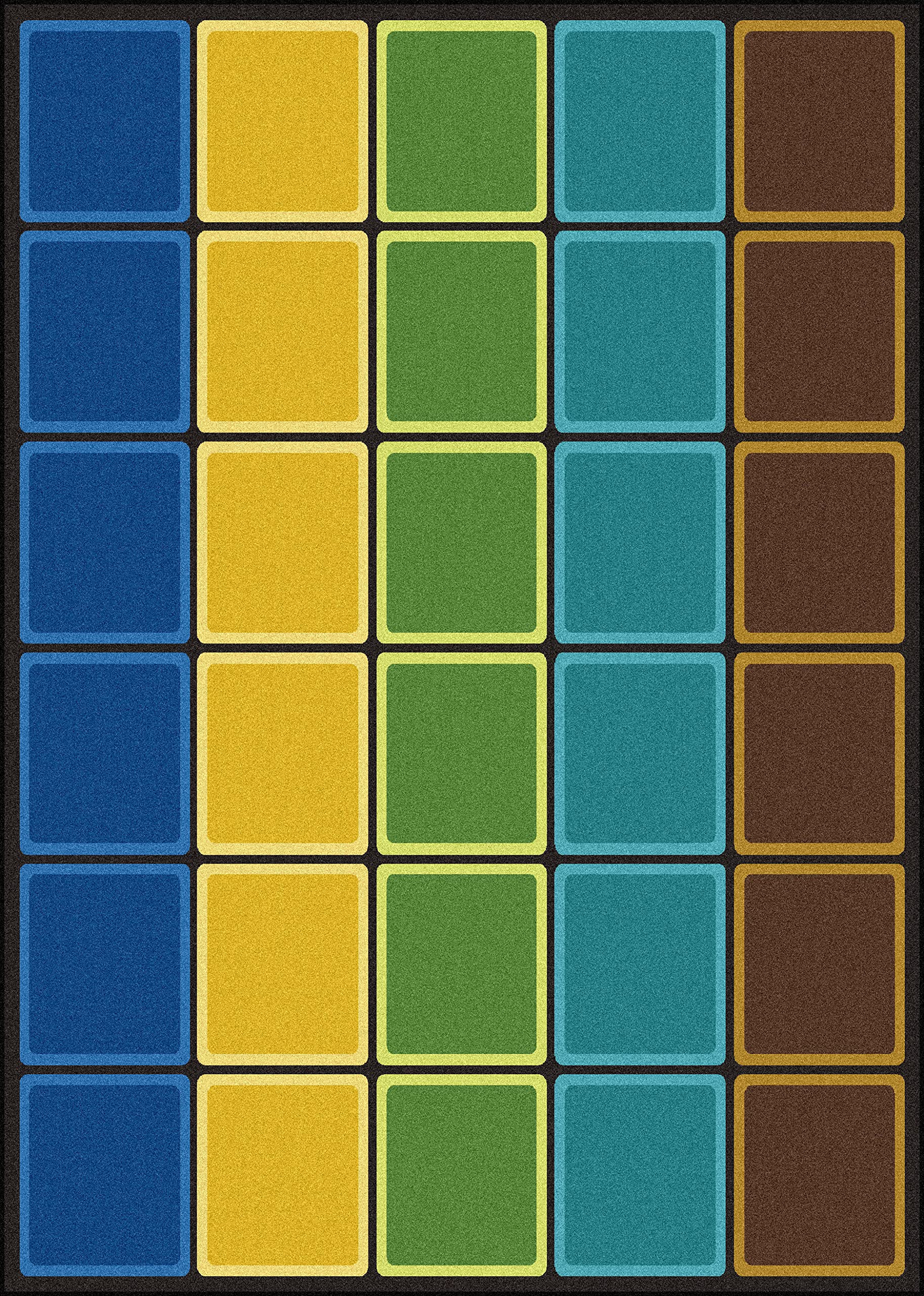 Joy Carpets Blocks Abound Rug, Earthtone, 10'9" x 13'2"