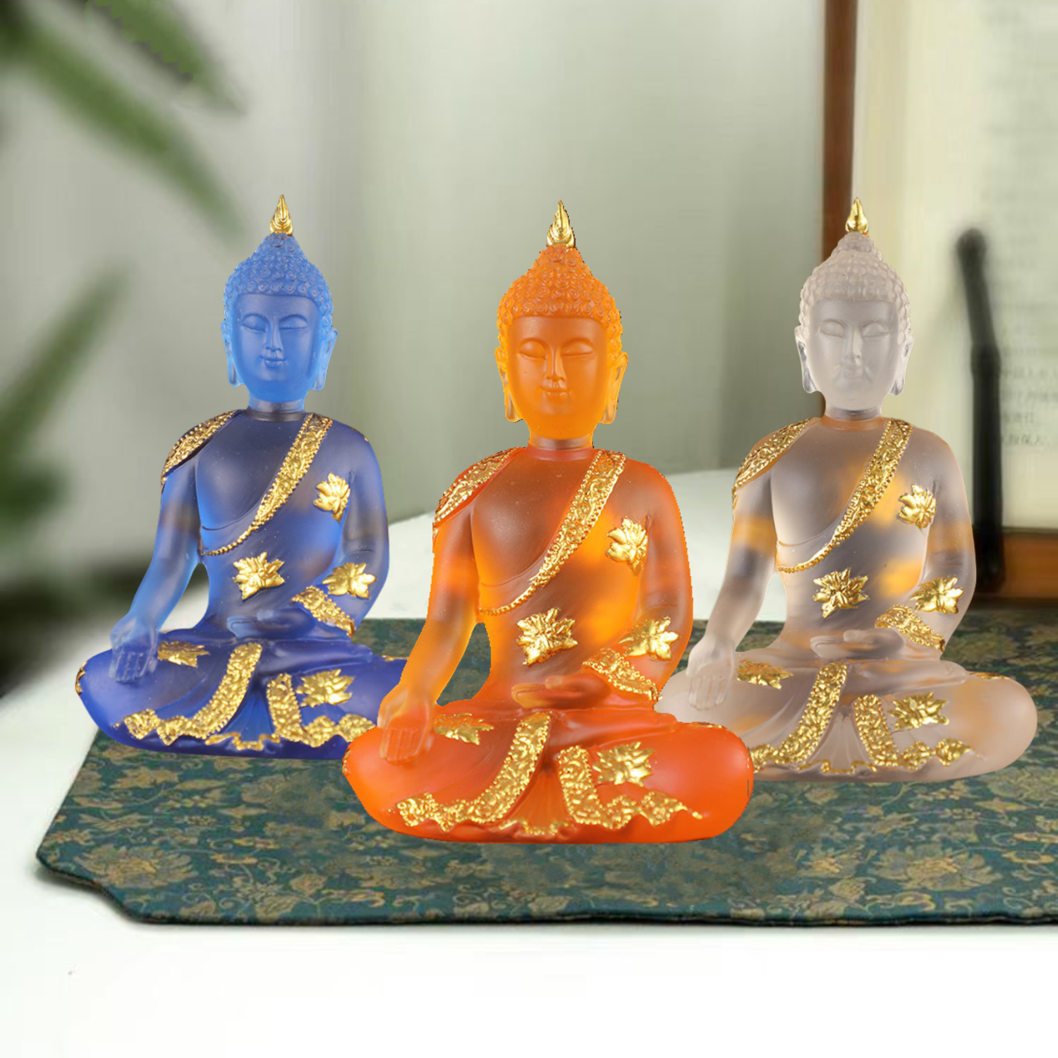 シンギングボウル　約30m  Buddha pada 仏陀御御足デザイン2 glitzhome-garden-statues-