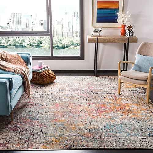 SAFAVIEH Colección Madison MAD460A - Alfombra con diseño abstracto moderno, no desprende pelusa, de fácil cuidado, para zonas de alto tráfico en disponible en Yaxa Peru