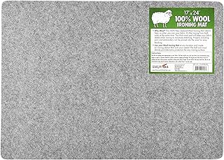 Precision Quilting Tools 17" x 24" Wool Ironing Mat for Quilting - 100% New Zealand Wool Pressing Pad, Ironing Station Which Retains Heat – Great for Quilting & Sewing Notions!
