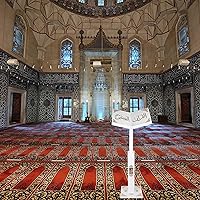 Vista 3 de Soporte para libro de oración, regalo de Ramadán, Rihal Rehal, regalo tallado de madera (ajustable blanco)