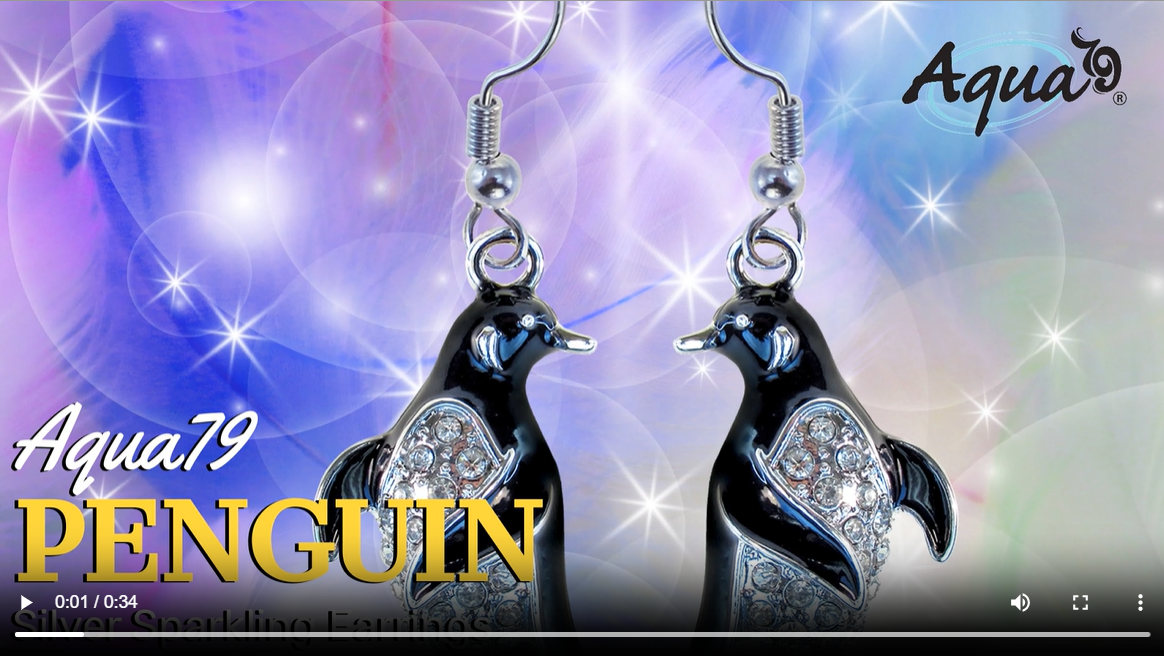 Amazon.com: Aqua 79 Cute Penguin Charm Earrings with Fish Hook and
