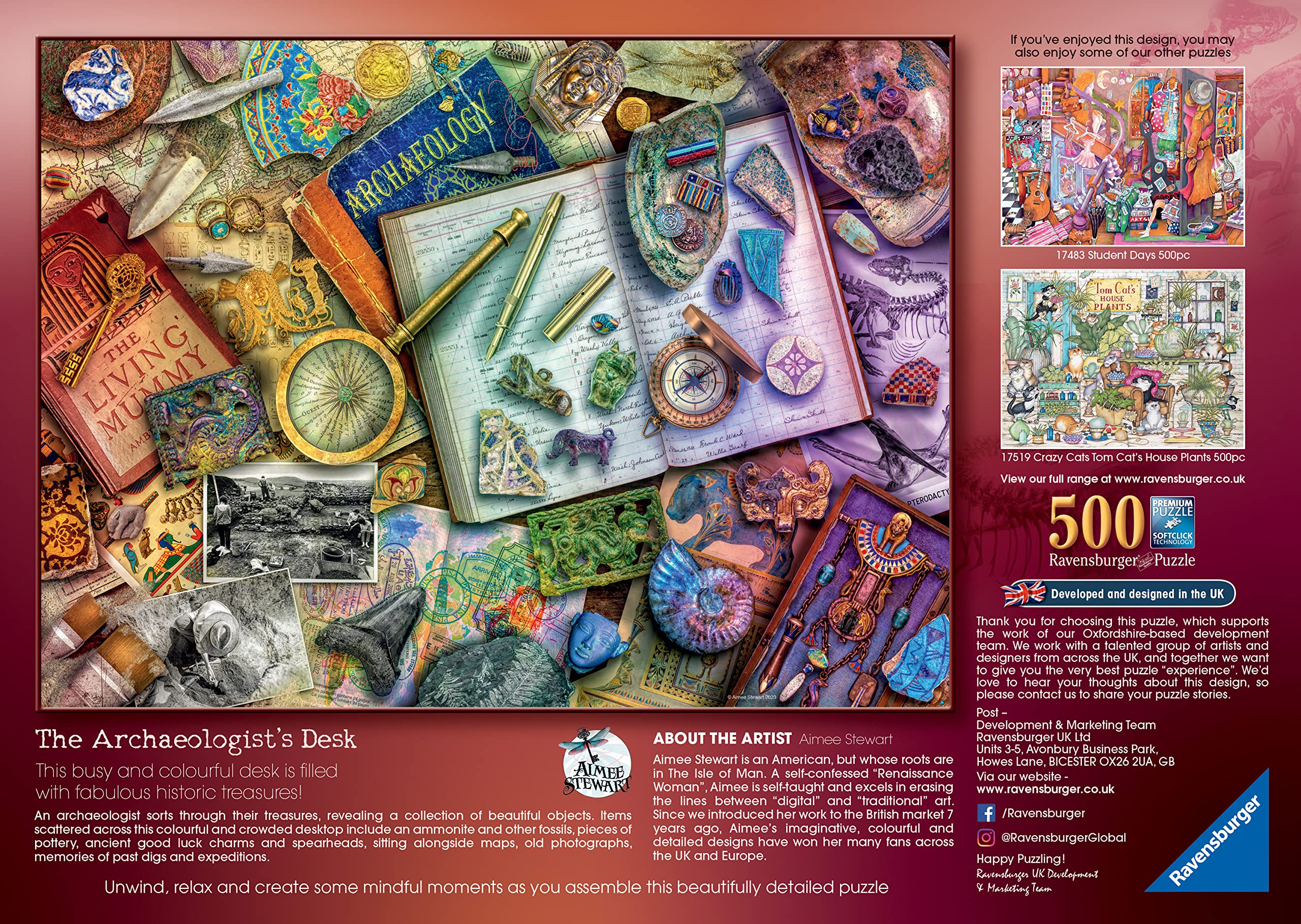 Ravensburger Aimee Stewart The Archaeologist’s Desk 500 Piece Jigsaw Puzzle for Adults and Kids Age 10 Years Up - Image 3