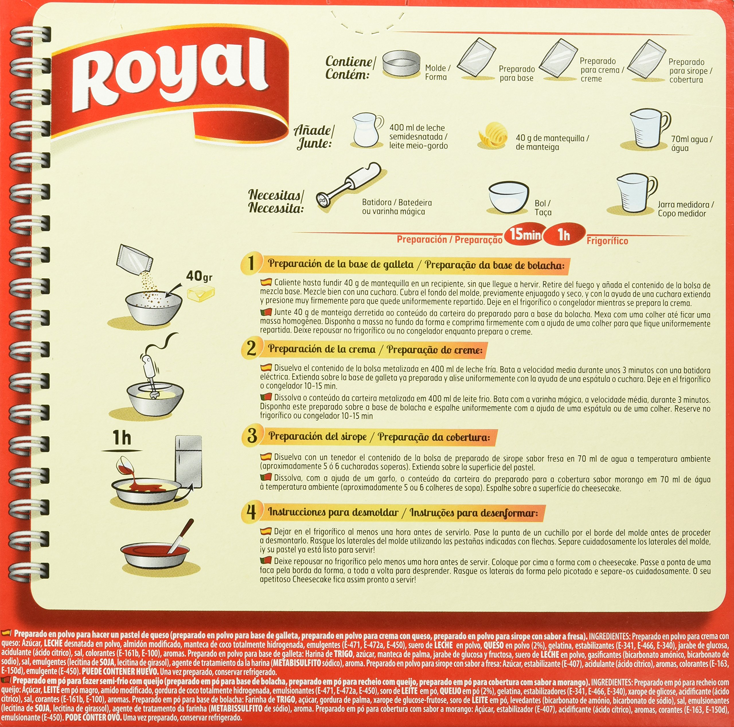 Royal Masa de Tarta de Queso - 325 gr