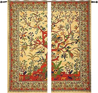 Indian Cotton Tree of Life Tende in cotone Hippie Regina Mandala Tende in cotone Hippie Handmade Drape Pura Pannello Sciarpa