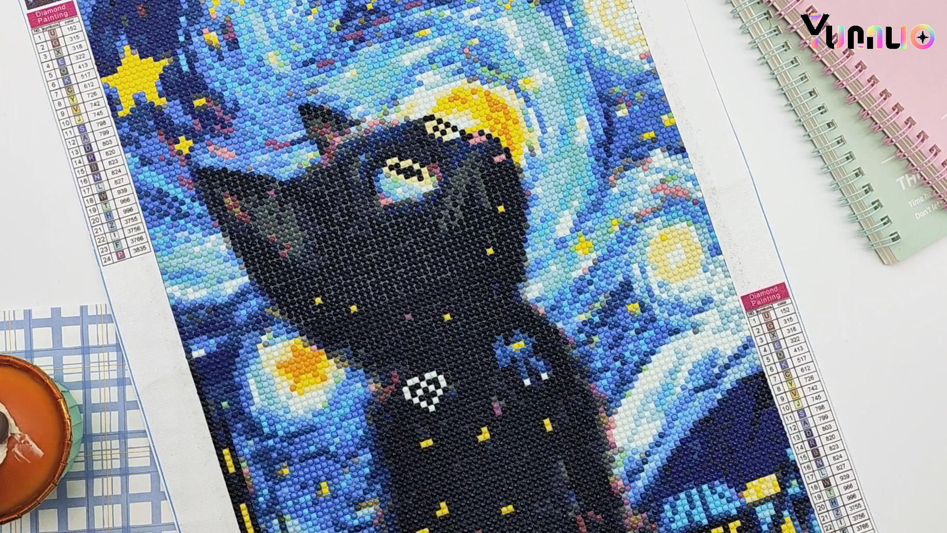 Black Cat Diamond Painting Kit - 5D Funny Bathing Cat DIY Art 12x16 Inch Full Drill