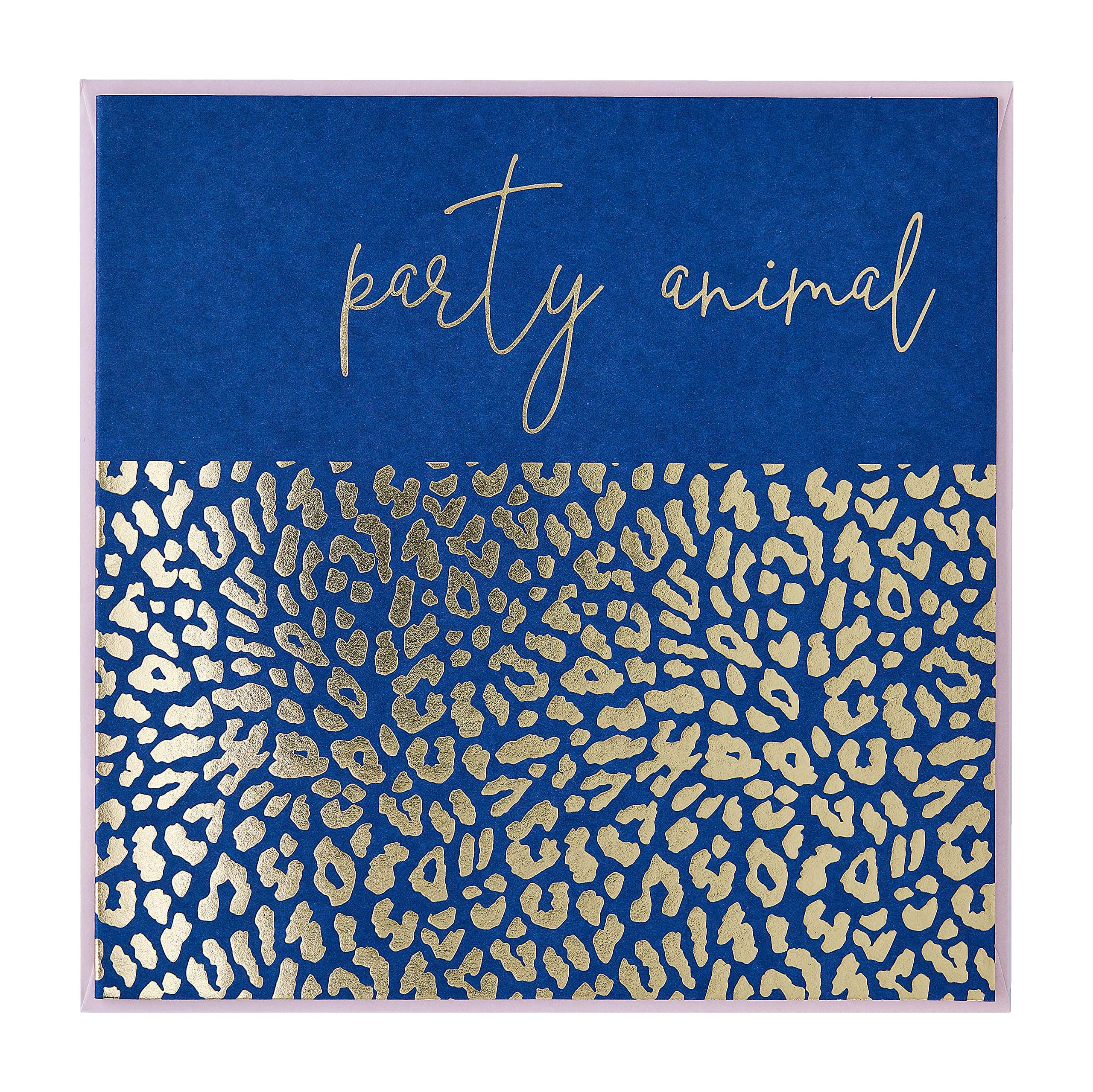 Design By Violet FIERCE 'PARTY ANIMAL' SINGLE GREETING CARD One Size DBV-59-SC92, Beige|Blue|White|Grey