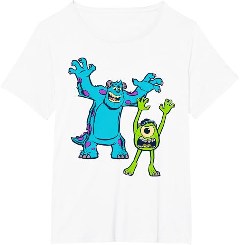 Miniatura 30 de Disney Pixar Monsters University Sulley and Mike T-Shirt Black,Navy Blue,Asphalt Grey,White,Baby Blue,Red,Kelly Green,Olive Green,Lemon