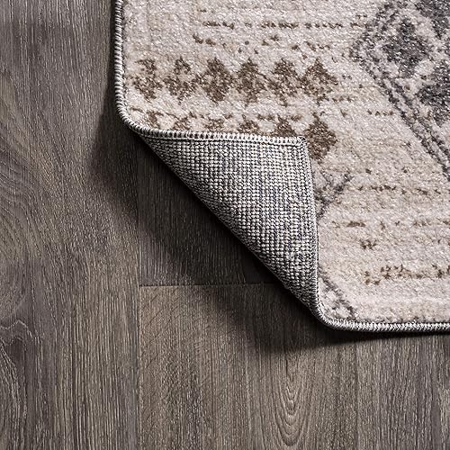 Miniatura 5 de JONATHAN Y Bhalil Berber - Alfombra de pasillo color beige y gris, 2 x 10 pulgadas, geométrica, bohemia, casual, fácil de limpiar para sala de