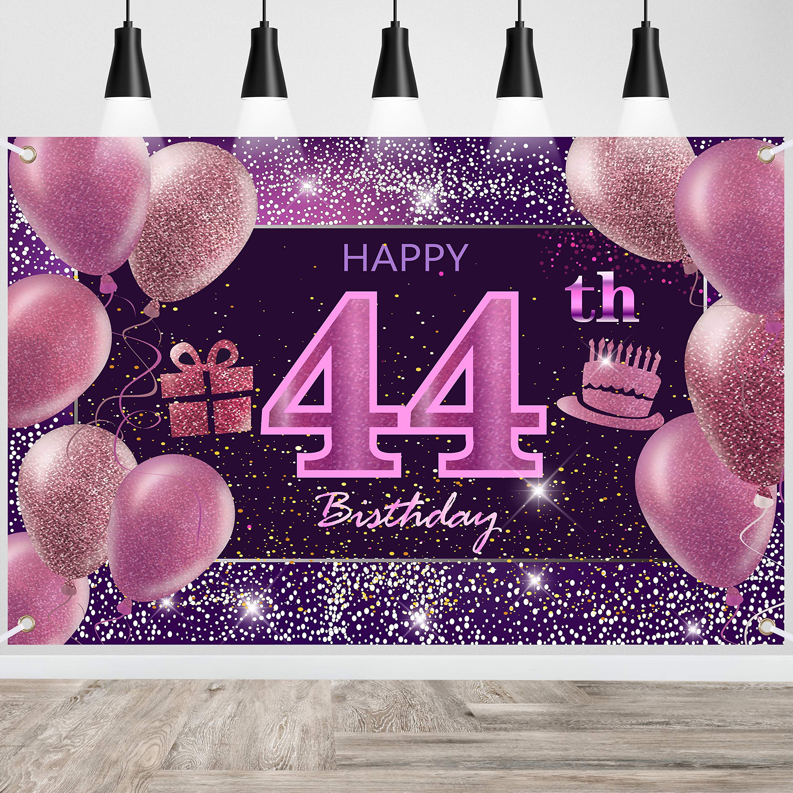 dekoracje urodzinowe IMISI Happy Birthday baner różowe tło urodzinowe dekoracje na imprezę (różowe złoto, 44)