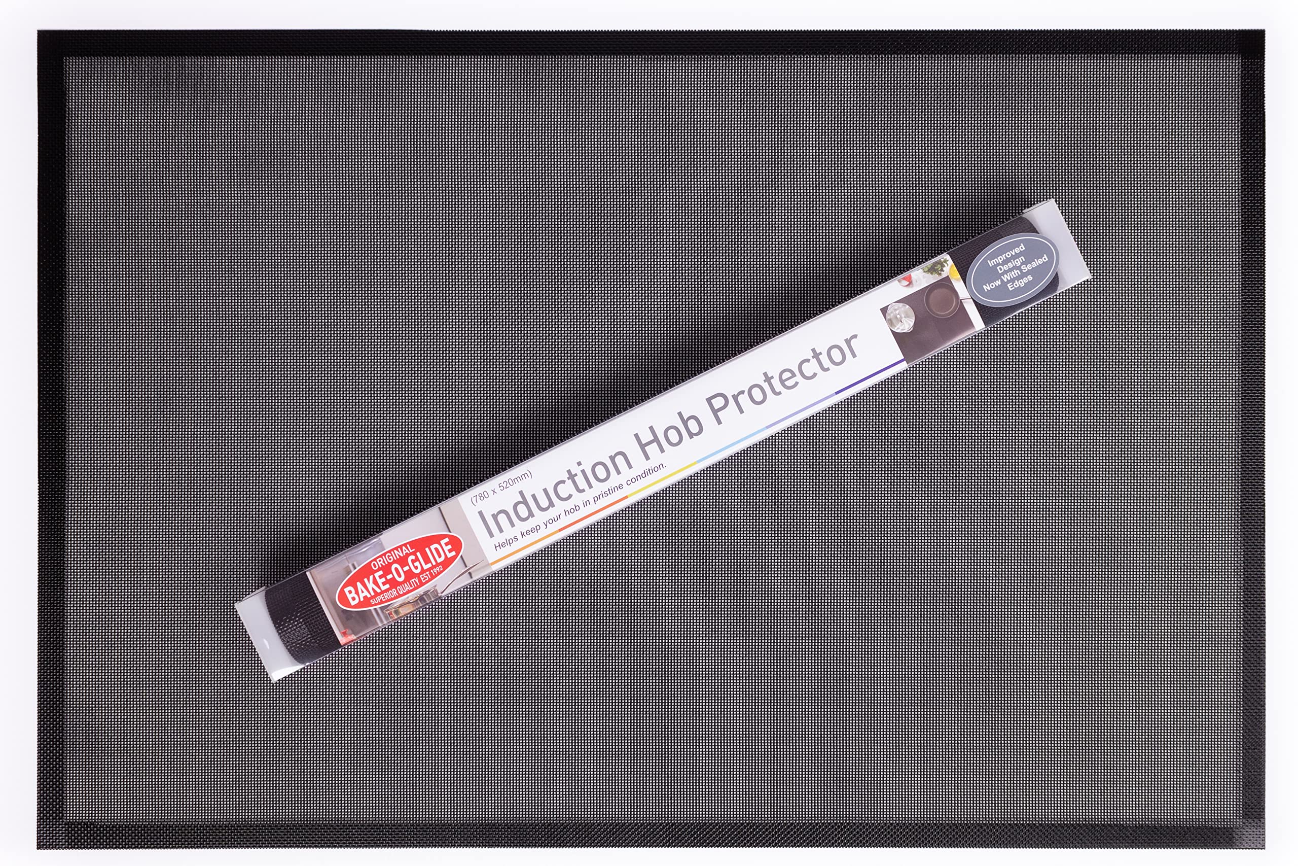 Bake-O-Glide Induction Hob Protector, EDGED - Large (780 x 520mm), Black