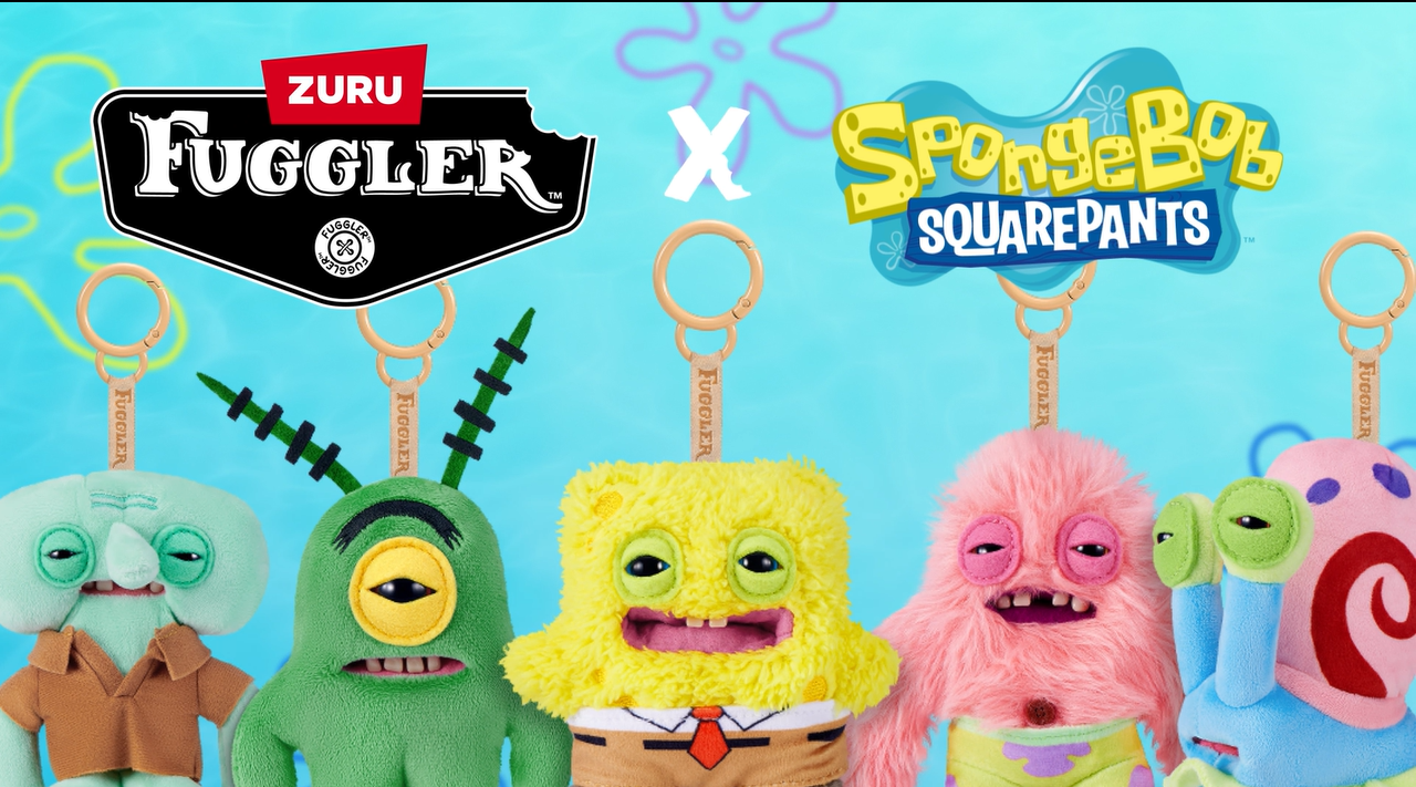 Fuggler Spongebob 5-Inch Plush Keyring 5 Pack by ZURU – Funny Ugly