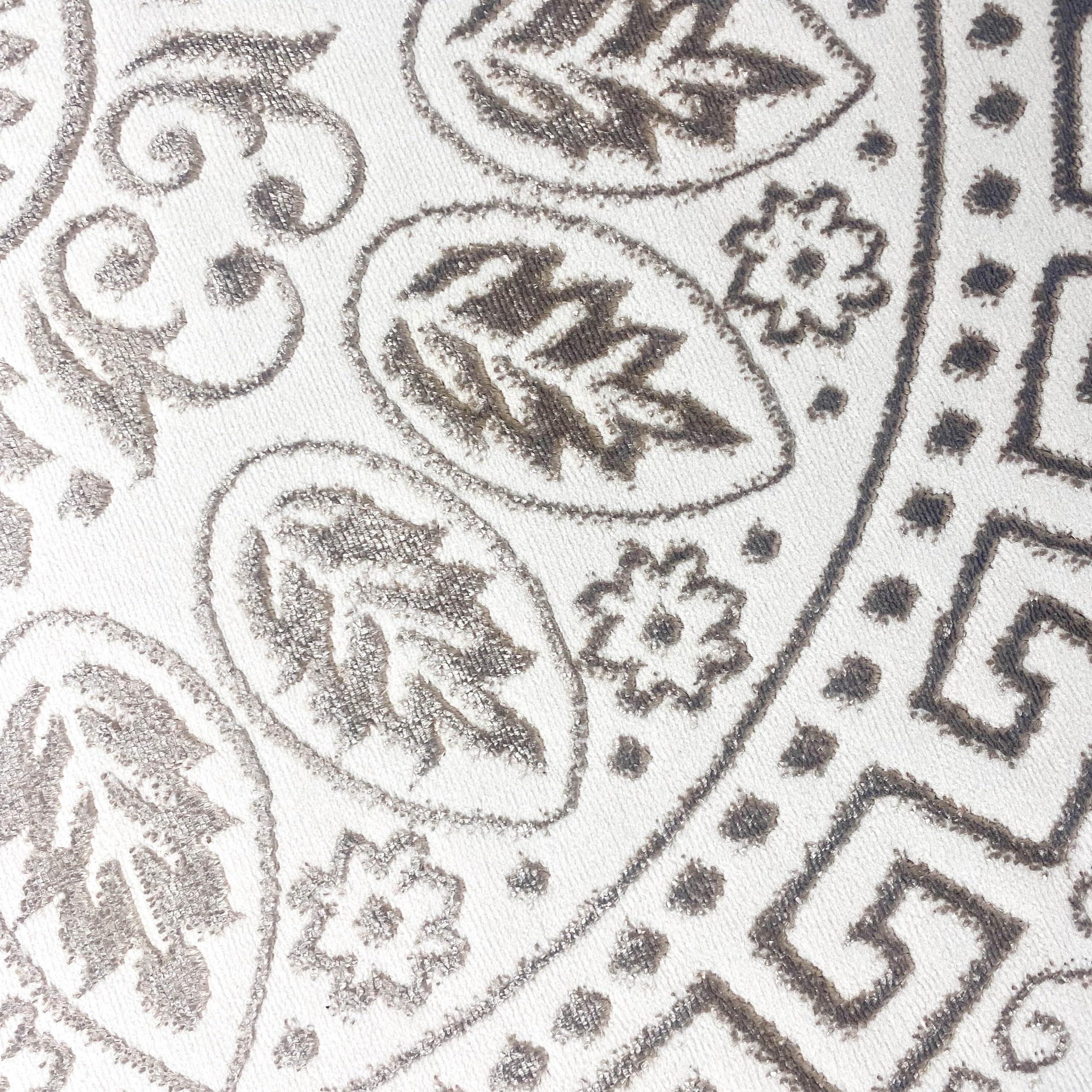 Teppich-Traum Séjour Chambre Tapis Grand à Poils Courts Design Moderne Noble Orient Brillant Ornements Crème Beige 200 cm Ronde