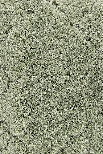 Miniatura 7 de Unique Loom Trellis Shag Collection - Alfombra de pasillo geométrica, moderna, marroquí, celosía, verde (2 pies x 6 pies 7 pulgadas)