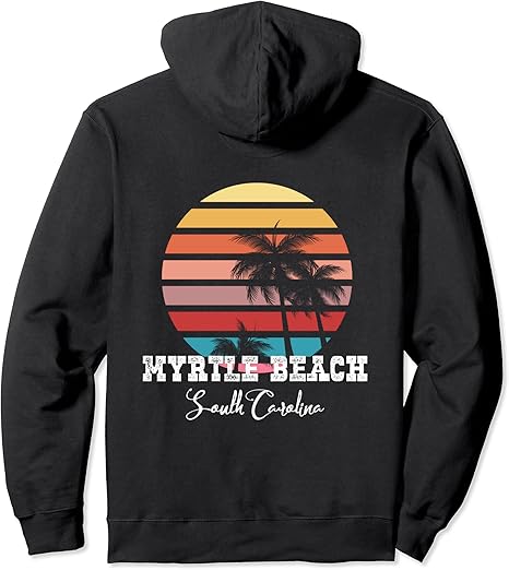 Amazon レトロマートルビーチサウスカロライナファミリーサマーサーフ パーカー トレーナー パーカー 通販