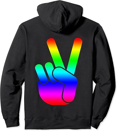 Amazon Co Jp ピースサイン Peace Sign In Rainbow Colors 70s Retro Style パーカー 文房具 オフィス用品 Amazon Co Jp ピースサイン Peace Sign In Rainbow Colors 70s Retro Style パーカー 文房具 オフィス用品