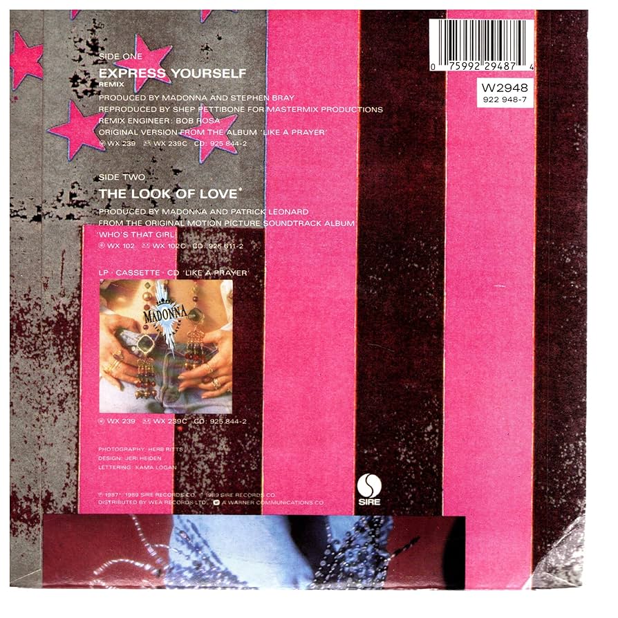 マドンナ　Madonna ExpressYourself 8センチ8cmシングル Madonna「Express Yourself」UK盤 12 ピクチャーディスク