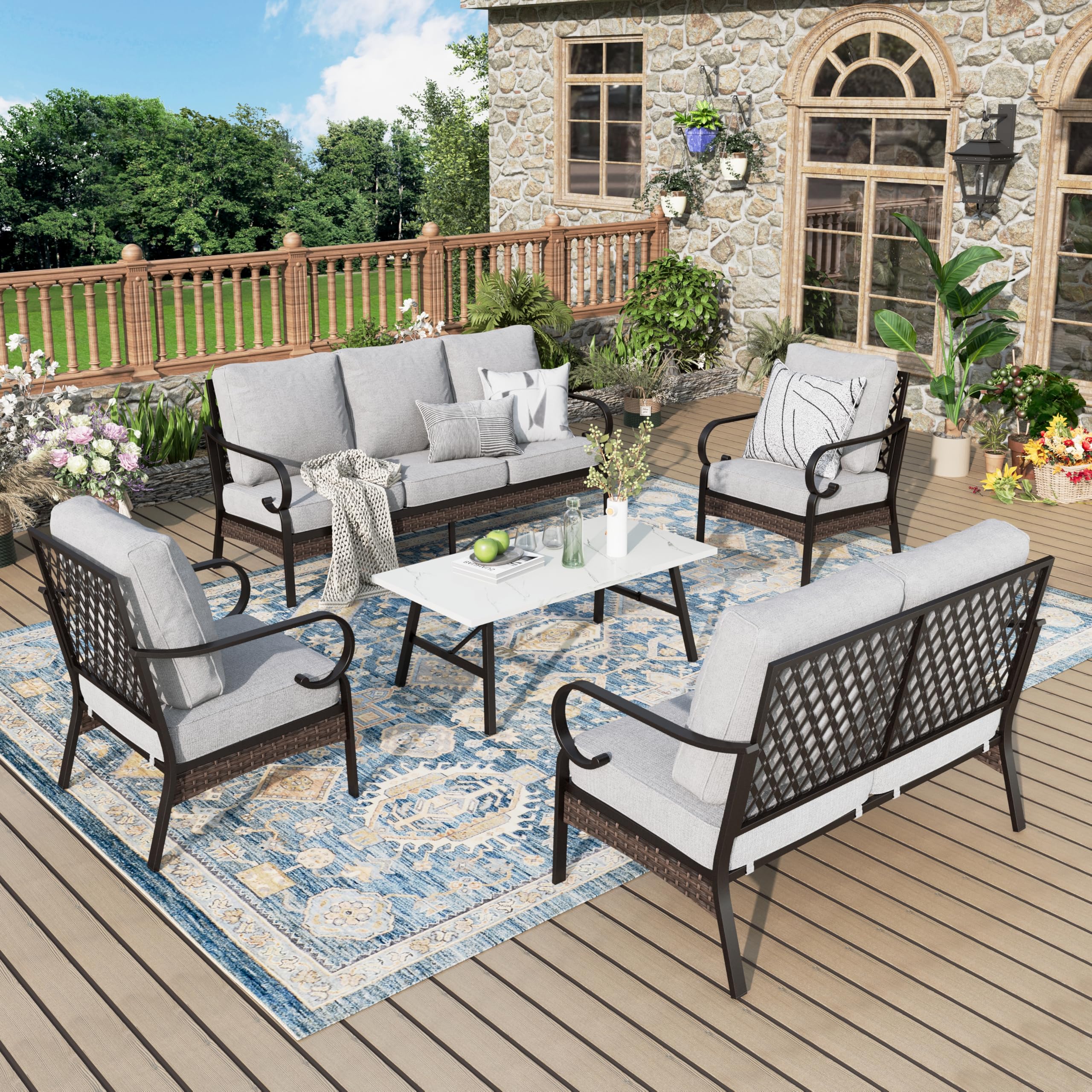 MIXPATIO Patio Furniture Set with Coffee Table