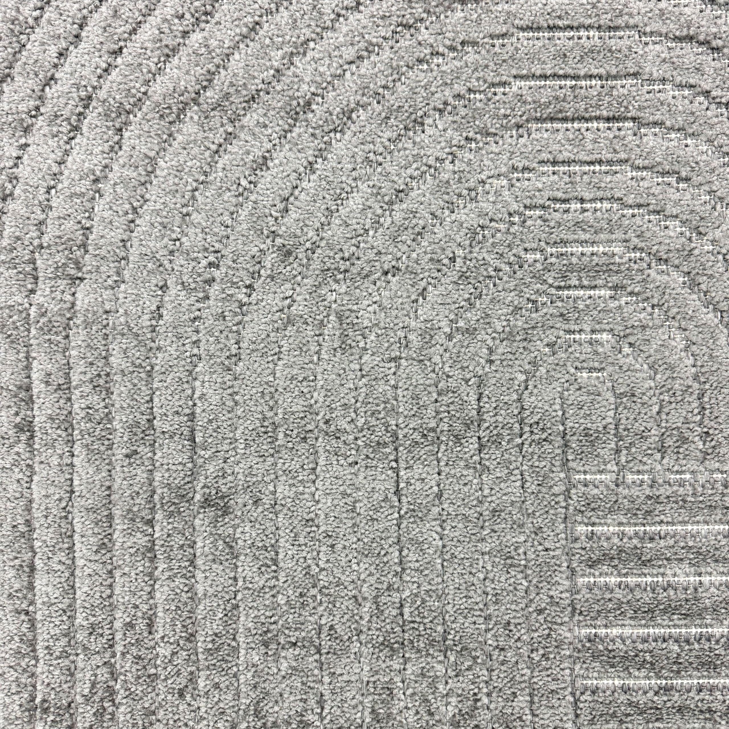 CARPETIA In- & Outdoor Teppich Boho-Muster Anthrazit Wetterfest 140x200 cm