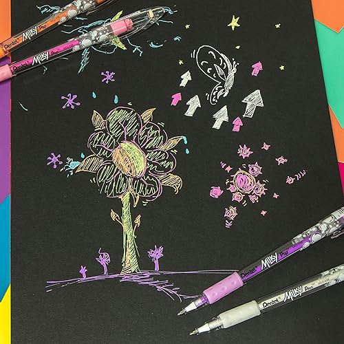 Miniatura 49 de Pentel Arts Milky Pop – Bolígrafo de gel de pastel, 1/32 de pulgada (0.8 mm), línea media, varios colores