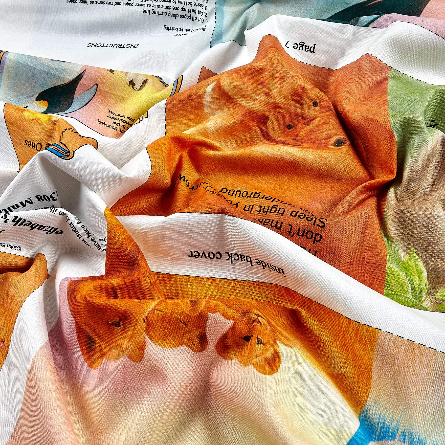 Elizabeth's Studio Hush Little Ones 36" Cloth Book Panel Multi, Fabric by the Yard - Image 4