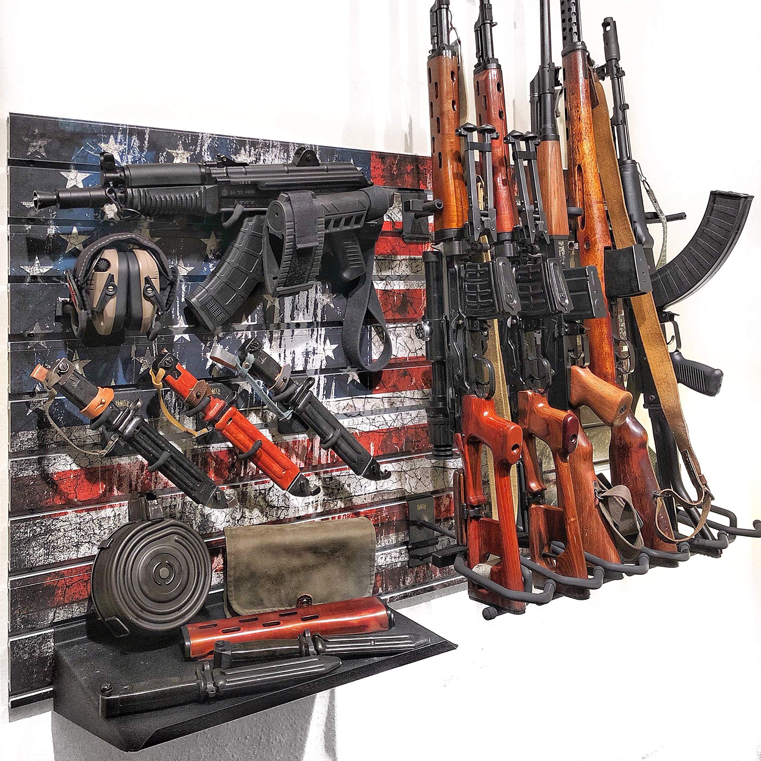 Buy Hold Up Displays Gun Rack Slatwall Rifle and Pistol Modular Display