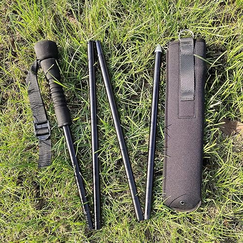 Vista 8 de Aventik Señal de advertencia de seguridad de profundidad de agua plegable del personal de vadeo cubrió resistencia a la corrosión del cuerpo