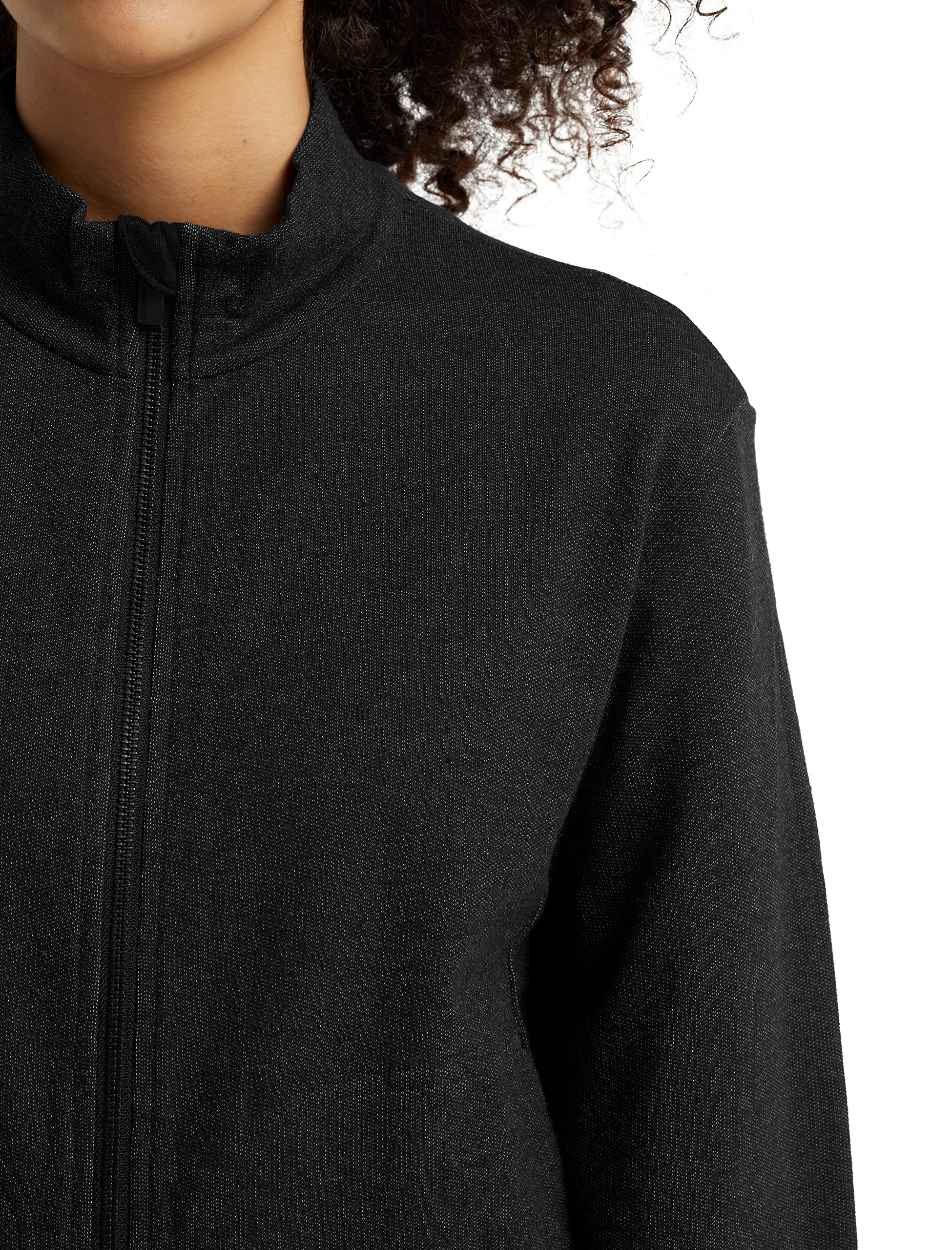 Icebreaker Merinowolle Damen Mid Layer - Central Langärmeliges Top mit Reißverschluss | Sportbekleidung | Sportbekleidung | Sweatjacke Schwarz | Skipulli Langarm | Skipullover - Schwarz, XS
